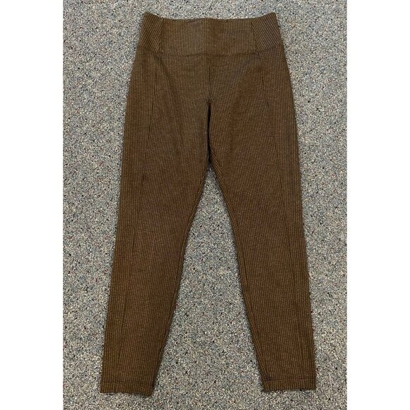 Athleta Delancey Houndstooth Tights Pants Black Brown Size Medium M - Picture 1 of 5